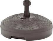 vidaXL Suport umbrelă, umplut cu apă/nisip, maro, 20 L, plastic ratan