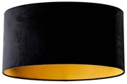 Abajur din catifea negru oval 50/33/25