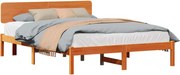 vidaXL Cadru de pat Maroniu cerat 140 x 200 cm Lemn de pin masiv