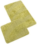 Bellatex Set covorașe de baie fără decupaj BANYSILVER verde, 60 x 100, 60 x 50 cm