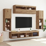 vidaXL Set Dulap pentru Televizor Montat pe Perete Pe perete 6 pcs