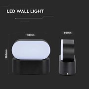 Aplică LED flexibilă de exterior LED/5W/230V 4000K IP65 negru