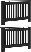 vidaXL Capac pentru radiator 2 pcs Negru 112 x 19 x 81,5cm