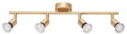 Plafonirea cu 4 spoturi design minimalist LUP aurie