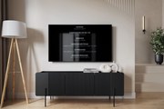 Dulap TV Malmi 150 cm - negru mat / picioare negre
