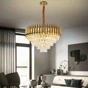 Candelabru Cristal, Raven 30cm Gold