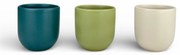 Set 3 cesti cafea Pahare Novum Trio Oasis, glazura mata, 250ml