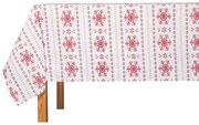 Fată de masă de Crăciun Red Snowflakes, 130 x 180cm