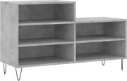 vidaXL Pantofar, gri beton, 102x36x60 cm, lemn prelucrat