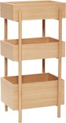 Masă consolă în culoare naturală din lemn de stejar 34x43 cm Stack – Hübsch