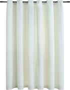 vidaXL Draperie opacă, crem, 290x245 cm, catifea, inele metalice