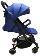 Carucior sport ultracompact pentru copii NOVOKIDS™ Baby C Trolley, Transformabil in troller, Spatar reglabil 3 trepte, Frana picior ,Pliabil,Bleumarin