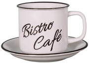 Ceașcă albă pentru espresso din gresie Bistro Café – Antic Line