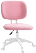 Vinsetto Scaun de birou Scaun de calculator rotativ, reglabil pe înălțime, 48 cm x 53 cm x 80-90 cm, Roz | Aosom Romania