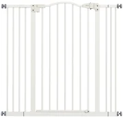 PawHut Poartă Extensibilă pentru Câini fără Șuruburi, Poartă de Siguranță Reglabilă, 94-100x94 cm, Alb | Aosom Romania
