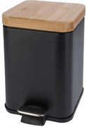 Cos de gunoi, 3L, negru lemn