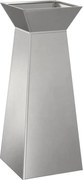 vidaXL Vază pe pilon Argintiu 40 x 40 x 100 cm