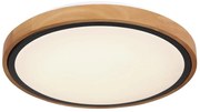 Plafoniera LED cu aspect lemn design modern Bruno maro 30,7cm 12W