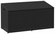 vidaXL Ladă de grădină, neagră, 110x50x58 cm, poliratan