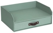 Organizator verde pentru sertar/pentru documente din carton Walter Canvas Paper Laminate – Bigso
