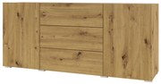 Comodă Avernic Typ 26 (negru + stejar artisan). 1042059