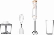 Blender, tocator si mixer 3 in1 Oliver Voltz OV51112WSC, 800W, 700 ml, 2 viteze, Lama din otel inoxidabil si accesoriu de amestecare, Alb