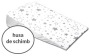 Husa schimb impermeabila pentru perna antireflux multifunctionala 70x40 cm Kidizi Galaxy Grey