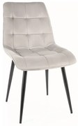 Scaun Chic velvet gri deschis Blu03