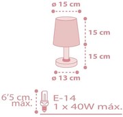 Lampă pentru copii STAR LIGHT 1xE14/40W/230V roz Dalber 82211S