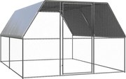 vidaXL Coteț de păsări pentru exterior, 3x4x2 m, oțel zincat