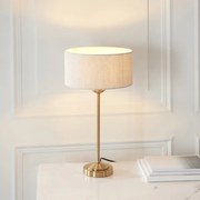 Endon 110728 - Lampă de masă HIGHCLERE, 1xE14/7W/230V, bej/alamă