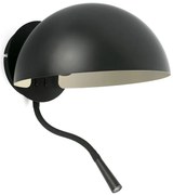 Aplica de perete metal cu reader LED DOMINICA negru