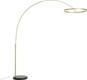 Lampă de podea arcuită de design aurie, cu LED și dimmer în 3 trepte - Anello