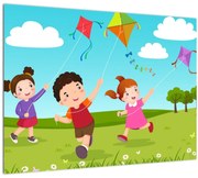 Tablou - Copii cu zmeu (70x50 cm)