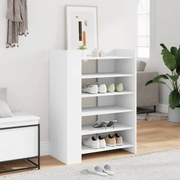 vidaXL Pantofar, alb, 74,5x37,5x100 cm, lemn prelucrat