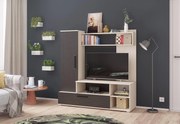 Mobilier pentru living Geneva 150 cm stejar deschis si wenge