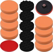 vidaXL Set bureți de lustruire, 14 piese, 150 mm