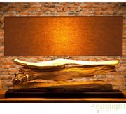 Veioza / Lampa de masa design rustic Riverine bej A-17326 VC