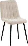 Scaun JET, bej/negru, stofa clasica/metal, 44x54x88 cm