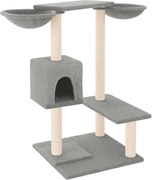 vidaXL Ansamblu de pisici cu stâlpi de zgâriat, gri deschis, 82 cm