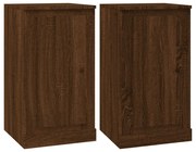 vidaXL Servante, 2 buc. stejar maro, 37,5x35,5x67,5 cm, lemn prelucrat