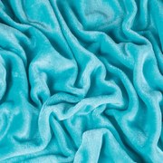 Cearceaf cu elastic din micropluş, turcoaz 180 x 200 cm