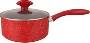 Cratita Oliver Voltz Florence OV54421AP18, 18x8.5 cm, 1.6 l, Finisaj marmura, Capac sticla, Inductie, Rosu