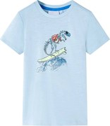 vidaXL Tricou pentru copii, albastru deschis, 128