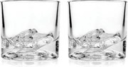 Set pahare pentru whisky LIITON 1009932 Yosemite, 240 ml, 2 buc, Fund 3D parc Yosemite,Transparent