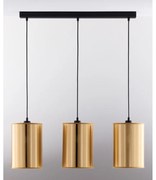 Jupiter 2092 - Lustră suspendată pe cablu CORTINA 3xE27/15W/230V auriu/negru