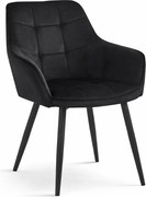 Scaun Bucatarie / Dining Warsil Catifea Neagra