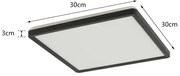 Plafonieră LED dimabilă cu senzor de mișcare ULTRA SLIM LED/18W/230V 30x30 cm + telecomandă