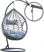 Scaun suspendat gri NORVIA cu suport