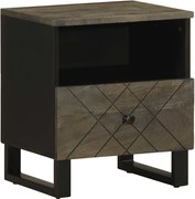 vidaXL Noptieră, negru, 40x33x46 cm, lemn masiv de mango
